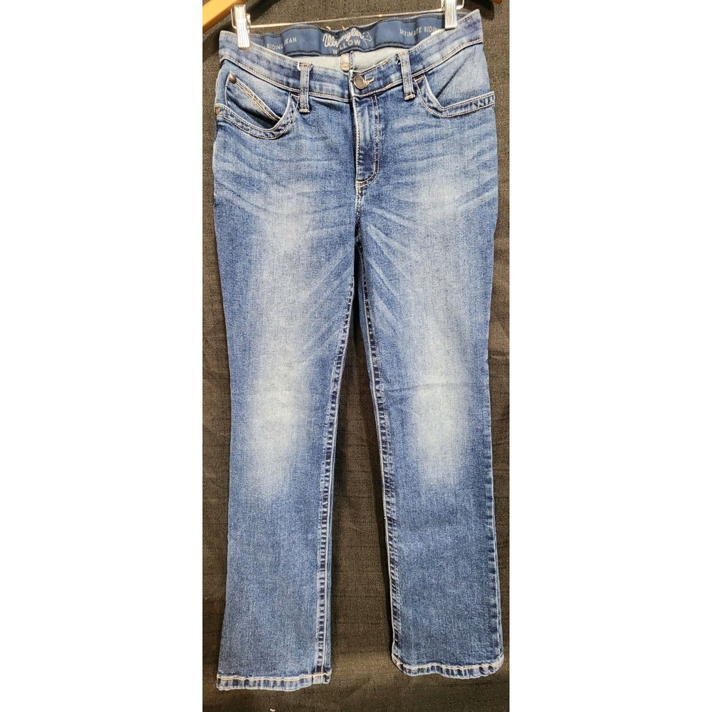 Wrangler Jeans Women 9x34 Blue Willow Ultimate‎ Riding High Back Western Denim